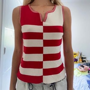 Red & white shirt